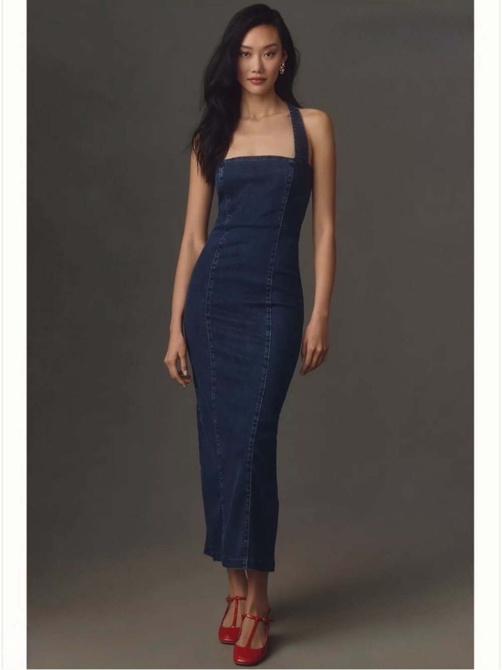 New Reformation Evita Denim Dress